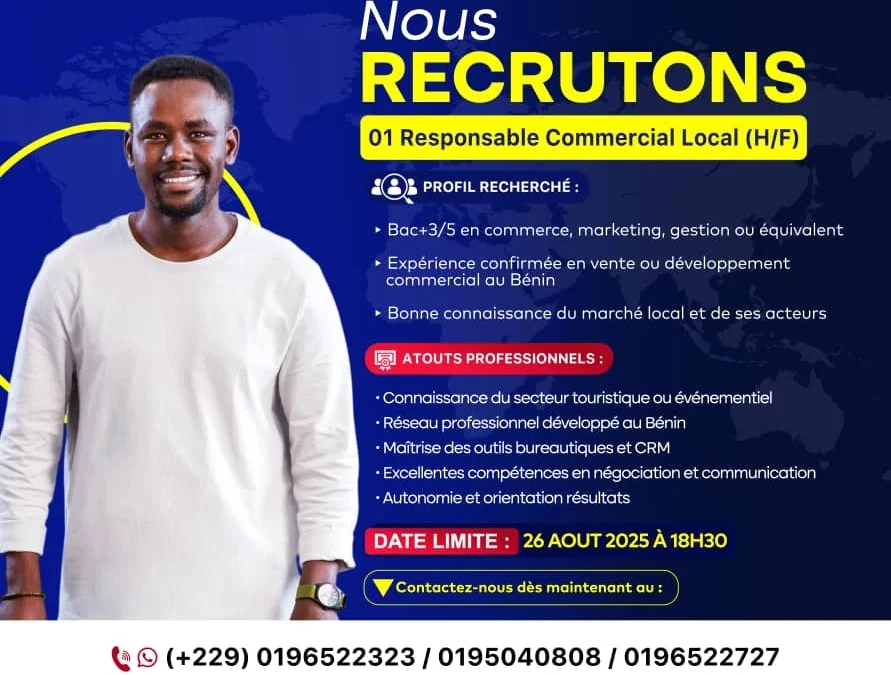 Responsable Commercial Local B2C et B2B H/F.