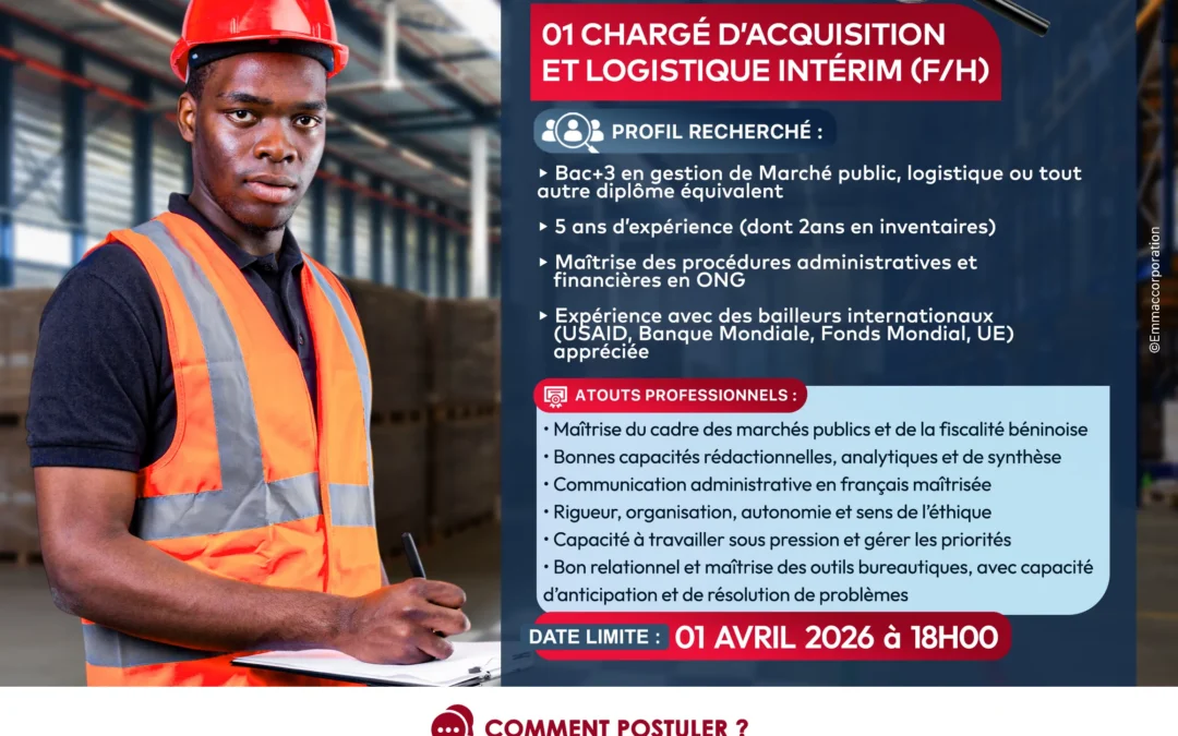 Chargé d’Acquisition et logistique par intérim (F/H)