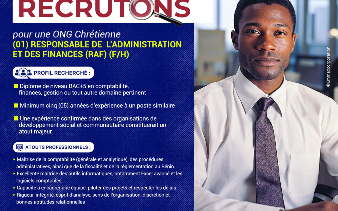 Un Responsable  l’Administration et des Finances (RAF) (F/H)