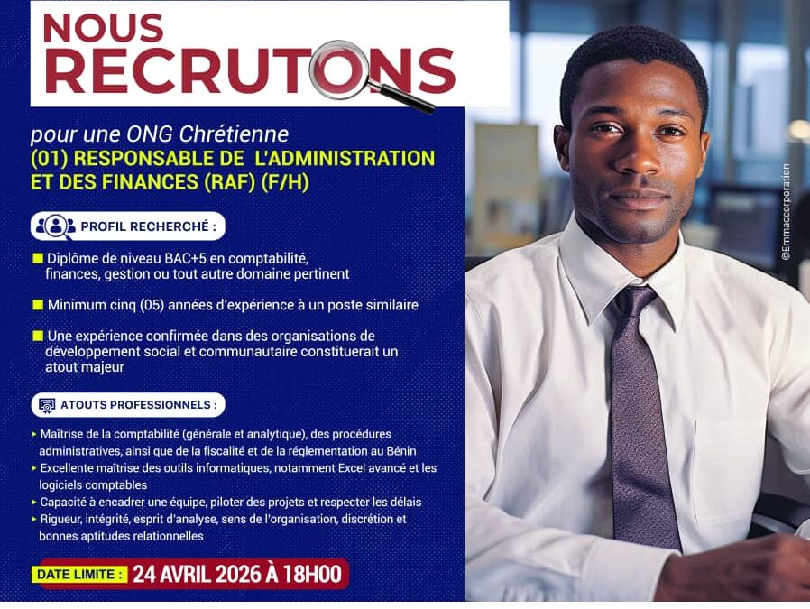 Un Responsable  l’Administration et des Finances (RAF) (F/H)
