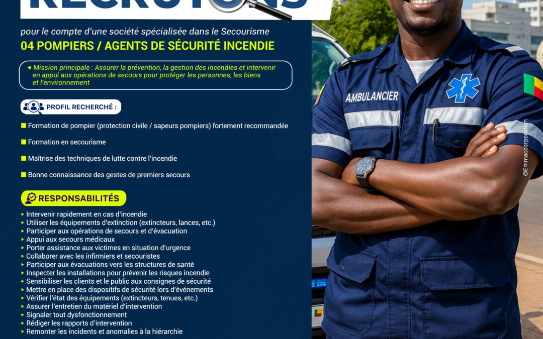 Quartre POMPIERS / AGENTS DE SÉCURITÉ INCENDIE