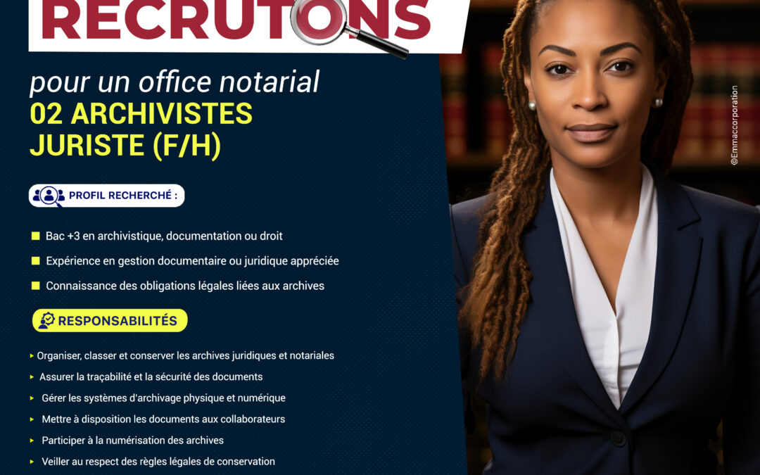 Deux Archivistes Juriste (F/H)