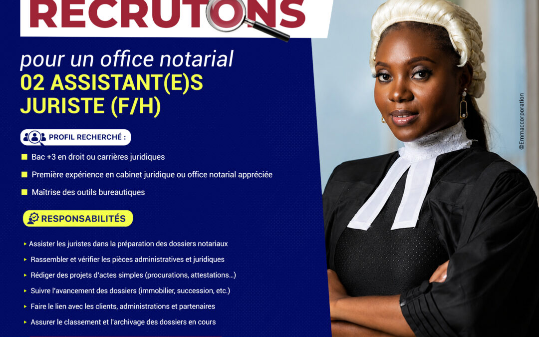 Deux Assistant(e)s Juriste (F/H)