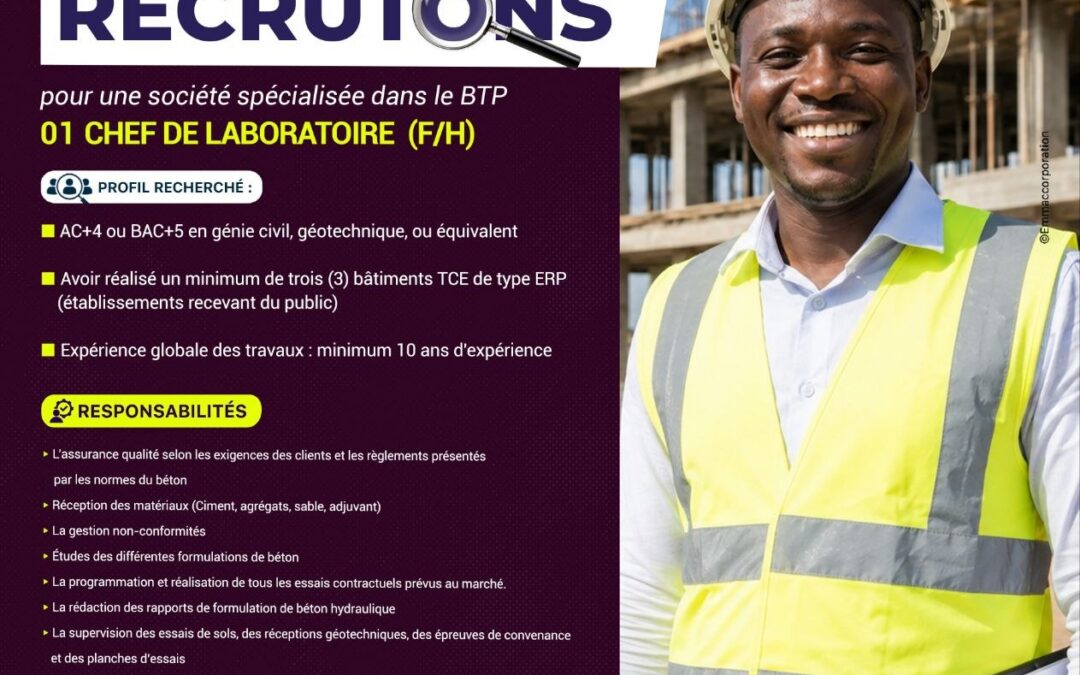 Chef de Laboratoire (F/H)